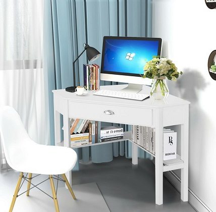 Costway Corner Computer Desk Laptop Writing Table