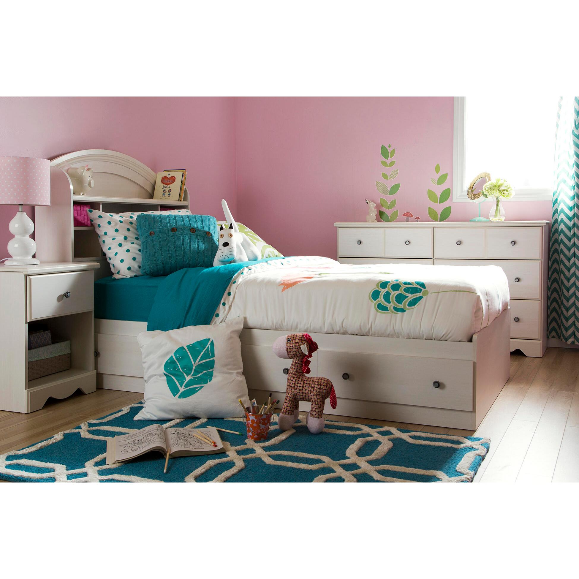 Country Poetry 3-Drawer White Wash Twin-Size Storage Bed by South Shore