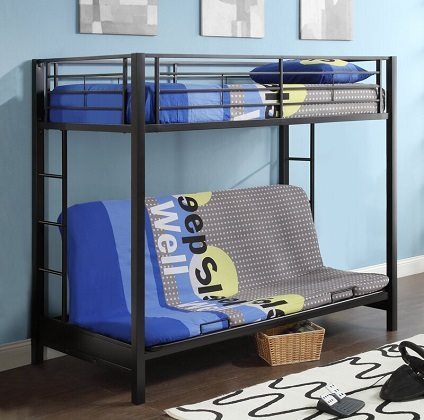 Exmore Twin Over Full Futon Bunk Bed, by Harriet Bee