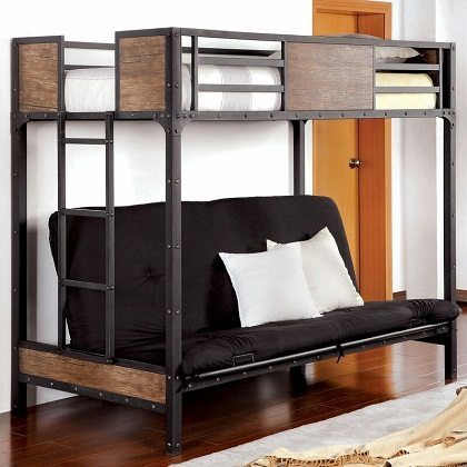 Fresno Twin Futon Bunk Bed, by Harriet Bee