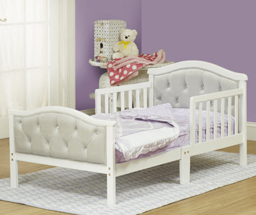 Gray Padded Toddler Bed
