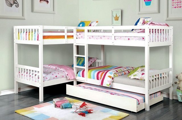 Lyme Quadruple Twin over Twin Bunk Bed, by Harriet Bee