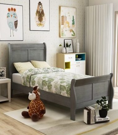Furniture of America Mayday II Classic Twin-size Wooden Sleigh Bed