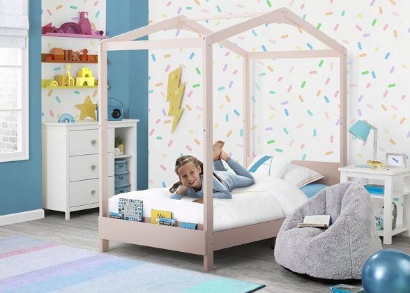 Poppy House Twin Platform Bed, by Delta Children