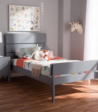 Taylor & Olive White Oak Wood Twin-size Kids Platform Bed