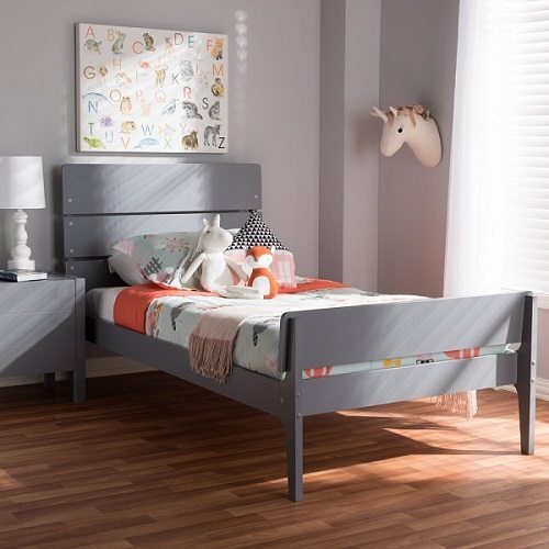 Taylor & Olive White Oak Wood Twin-size Kids Platform Bed