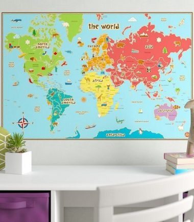 Lucas World Map Wall Decal