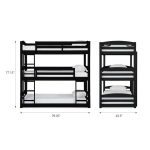 Cvyatko Twin over Twin Triple Bunk Bed dimensions