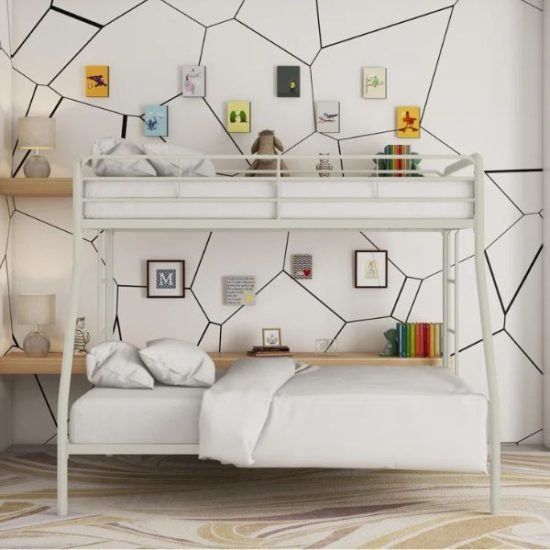 Daury Twin over Full Bunk Bed in white