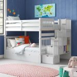 Tena Solid Wood Standard Bunk Beds with Stairway & 2 Under Bed Drawers